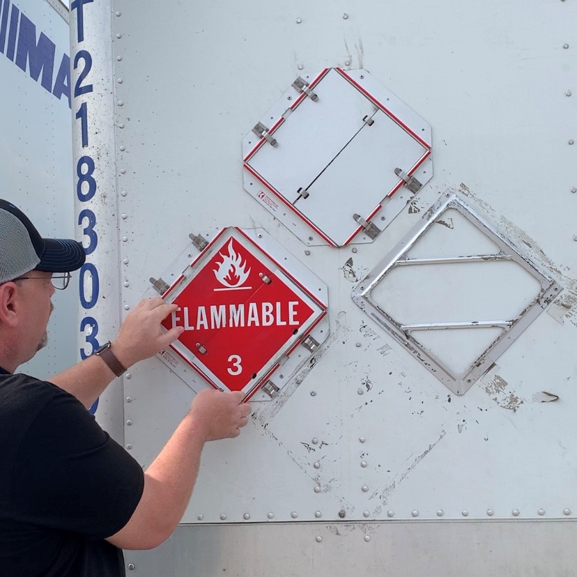 flammable hazmat placard